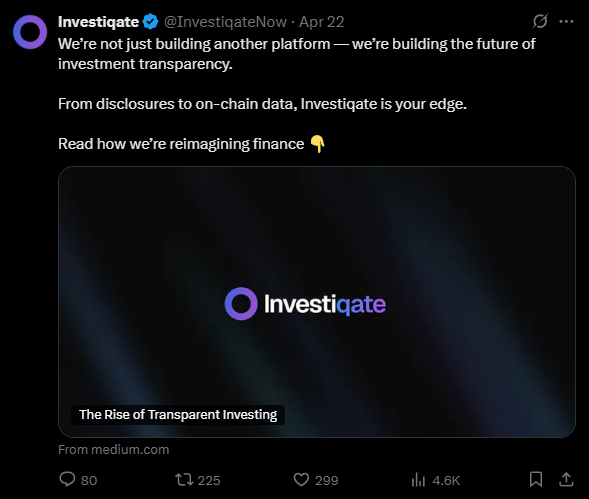 Investiqate Tweet